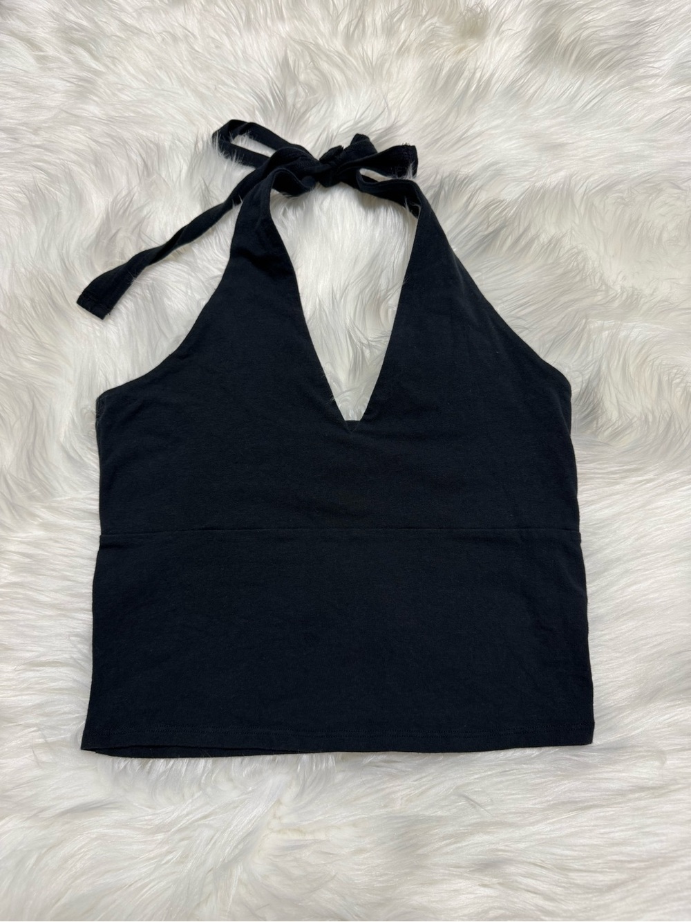 Hollister Black Classic Tie Halter Top Size Medium Must Have Collection